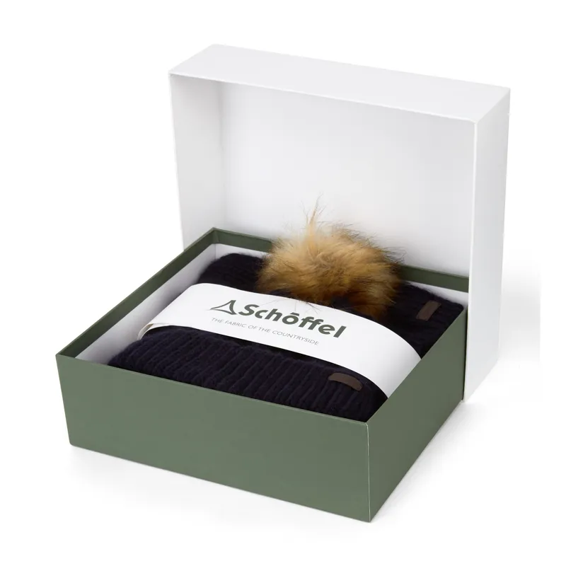 Schoffel Bakewell Hat And Scarf Set - Navy